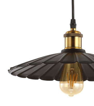 Lotus 12.25" Adjustable Metal LED Pendant - JONATHAN Y